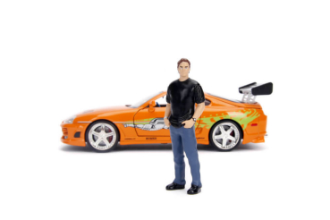 Jada Toys 253205001 Fast & Furious Brian's Toyota Supra 1995 + Figur 1:24 Modellauto