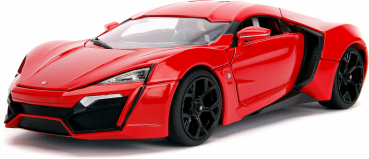 Jada Toys 253206002 Fast & Furious Dom's W Motorsports Lykan Hypersport + Figur 1:18 Modellauto