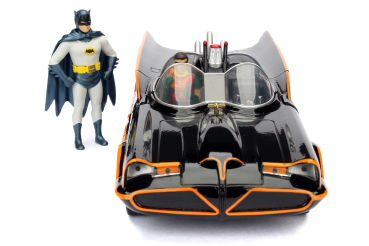 Jadatoys 253215001 Batman 1966 Classic Batmobile 1:24 mit Batman Figur Modellauto