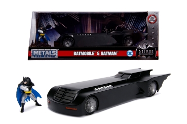 Jadatoys 253215007 Batman Animated Series Batmobile 1:24 mit Batman Figur Modellauto