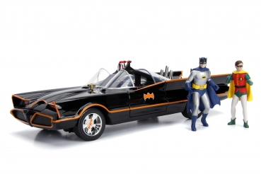 Jadatoys Batman Classic 1966 Batmobile 1:18 mit Figuren Modellauto