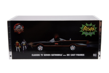 Jadatoys Batman Classic 1966 Batmobile 1:18 mit Figuren Modellauto