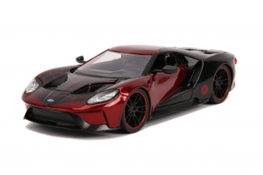 Preview: Jada Toys 253225008 Marvel Spiderman Miles Morales Figur + 2017 Ford GT 1:24 Modellauto