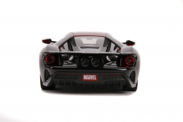 Preview: Jada Toys 253225008 Marvel Spiderman Miles Morales Figur + 2017 Ford GT 1:24 Modellauto