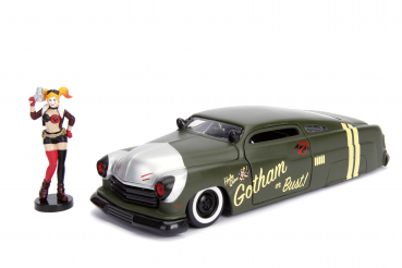 Jada Toys 253255005 Harley Quinn Figur & 1951 Mercury 1:24 Modellauto
