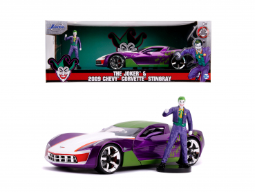 Jadatoys 253255020 2009 Chevy Corvette Stingray mit Figur Joker 1:24 Modellauto