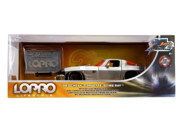 Jada Toys 253745006 Chevy Corvette 1963 Sting Ray Lopro Lifestyle 1:24 Modellauto