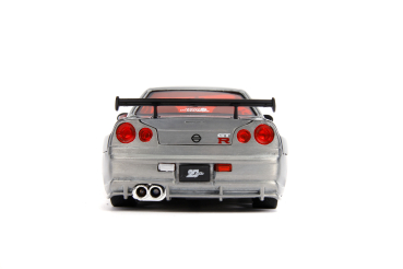 Jada Toys 253745019 Nissan Skyline 2002 GTR R34 JDM Tuners 1:24 Modellauto