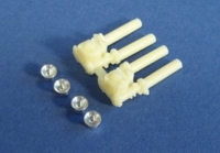 99135 Doppelvergaser-Kit gerade mit Alu-Trichtern uni 1:18
