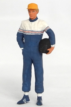 Figurenmanufaktur 320155 Rennfahrer Slot Car Series Figur 1:32 mit Helm, blau