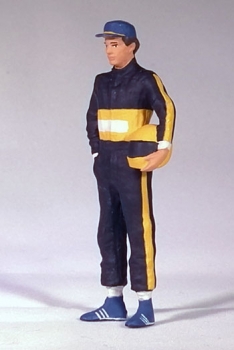 Figurenmanufaktur 320160 Rennfahrer Slot Car Series Figur 1:32 mit Helm, schwarz
