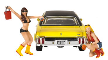 Fast Women 351 Bikini Car Wash - Charlene & Ellen 1:18 - Set bestehend aus 2 Figuren