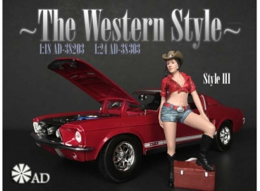 American Diorama 38203 Frau Western Style 3 stehend 1:18 Figur 1/1000 cowgirl