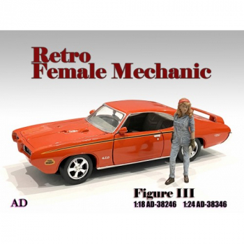 American Diorama 38346 Retro Mechanikerin III 1:24 Figur 1/1000 limitiert