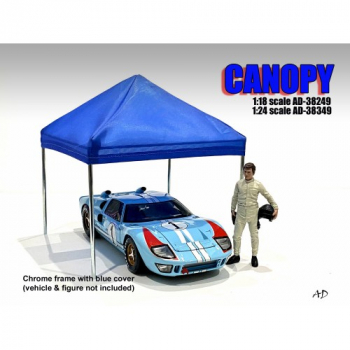 American Diorama 38249 Accessory - blue Canopy Set 1:18 (chrome frame)