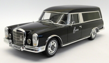 BOS 402 Mercedes 600 Pollmann Hearse Bauz Leichenwagen 1:18 limitiert 1/1000 Modellauto Bestattungswagen