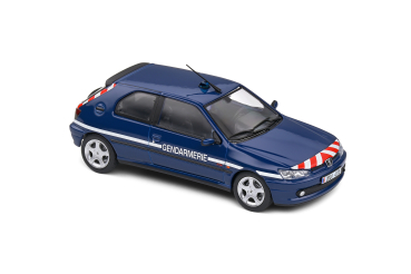 Peugeot 306 S16 Gendarm 1998 blau 1:43 Modellauto Solido 421437860