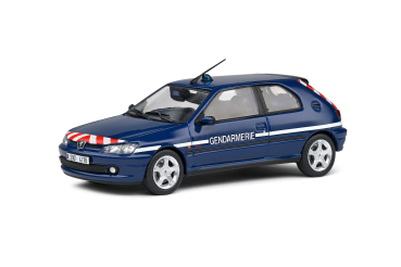 Peugeot 306 S16 Gendarm 1998 blau 1:43 Modellauto Solido 421437860
