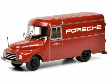 Schuco 450017900 Opel Blitz 1,75t Porsche 1960 Red 1:18 limited 1/500 Modellauto