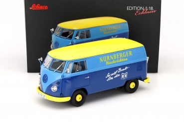 Schuco VW T1b Transporter Nürnberger Nachrichten 1959-1963 blau/gelb Limitiert1/1000