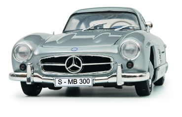 Preview: Mercedes Benz 300SL Flügeltürer W198 silber 1:18 Schuco 450045200 Modellauto