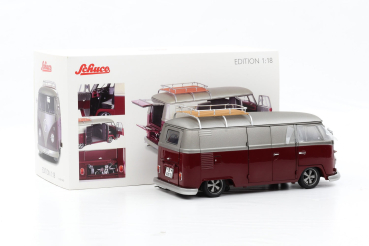 VW T1b Bus lowrider dunkelrot 1:18 Schuco 450045600 Modellauto