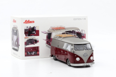 VW T1b Bus lowrider dunkelrot 1:18 Schuco 450045600 Modellauto