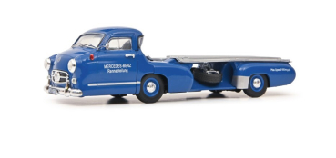 Mercedes-Benz race transporter blue 1:43 Modelcar Schuco 450253800