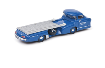 Mercedes-Benz race transporter blue 1:43 Modelcar Schuco 450253800