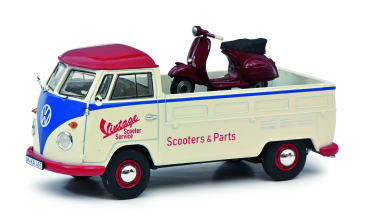 Schuco VW T1b Pritsche Scooter & Parts mit Roller GS 1:43 limitiert 1/750 Modellauto