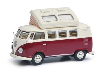 Schuco VW Bus T1b Camper rot-beige 1:43 Modellauto