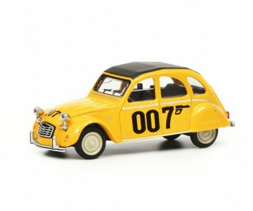 Schuco Citroen 2CV 007 gelb 1:64 Modellauto