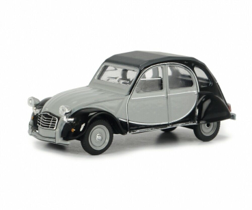 Schuco Citroen 2CV grau-schwarz 1:64 Modellauto