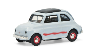 Schuco Fiat 500 Sport blau-grau 1:87 limitiert Modellauto