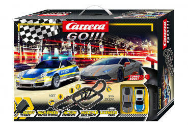 Carrera GO!!! Super Chase Rennbahn mit 2 Autos 1:43 62558