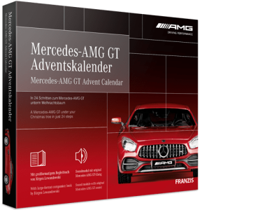 Franzis Mercedes AMG GT3 Coupe 1:43 Adventskalender 2020 Modellauto für Männer Kinder