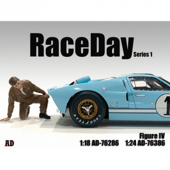 American Diorama 76386 Raceday 1 Mechaniker auf Knie 1:24 Figur 1/1000 limitiert