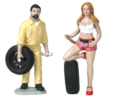 Motorhead 767 The Brigade Figuren Set Andie & Gary 1:18 Mechaniker 2 Stück