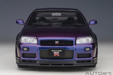 AUTOart NISSAN SKYLINE GT-R R34 2002 V-Spec II midnight purple 1:18 77403 Modellauto