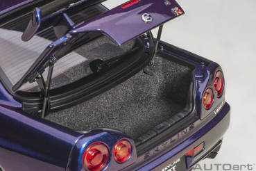 AUTOart NISSAN SKYLINE GT-R R34 2002 V-Spec II midnight purple 1:18 77403 Modellauto