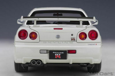 AUTOart NISSAN SKYLINE GT-R R34 2001 V-Spec II weiss 1:18 77406 Modellauto