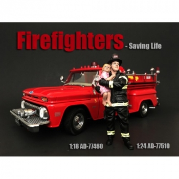 American Diorama 77510 Feuerwehr Mann Lebensretter 1/1000 1:24