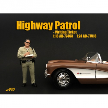 American Diorama 77463 Highway Patrol - writing ticket 1/1000 1:18