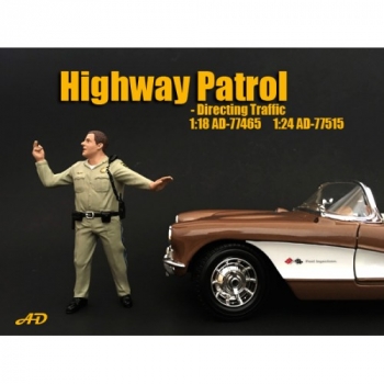 American Diorama 77515 Highwy Patrol US Polizei - Polizist regelt den Verkehr 1/1000 1:24