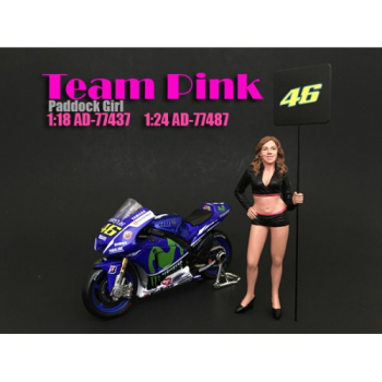 American Diorama 77487 Paddock Girl Team Pink 1/1000 1:24 Figur