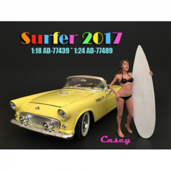 American Diorama 77489 Surfer Casey 1/1000 1:24 Figur mit Surfbrett