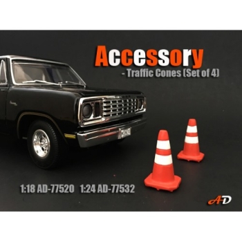 American Diorama 77520 traffic Cones set of 4 - 1/1000 1:18