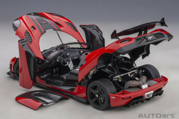 AUTOart 79022 Koenigsegg Agera RS Chilli Red Carbon Black 1:18 Modellauto