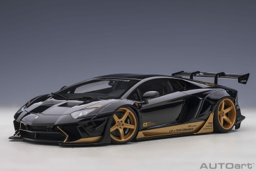 AUTOart 79184 LAMBORGHINI Aventador Liberty Walk LB-Works 2018 schwarz-gold 1:18 Modellauto