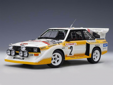 AUTOart 88601 Audi Sport Quattro S1 Rally Monte Carlo 1986 #2 Röhrl/Geistdörfer 1:18 Modellauto